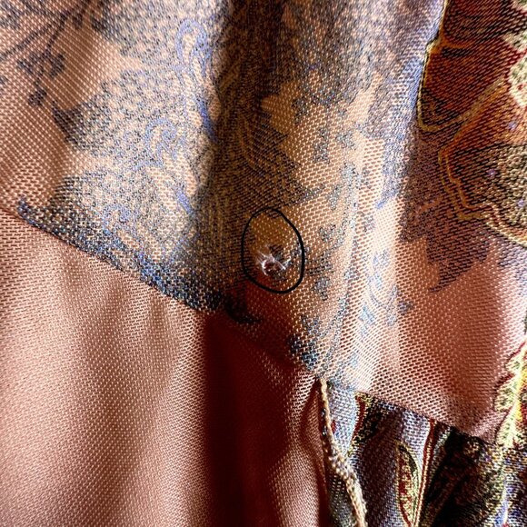 Windsor Strapless Floral Brocade Ruffle Midi Dress Peach Multicolor Size M NWT - Picture 12 of 13